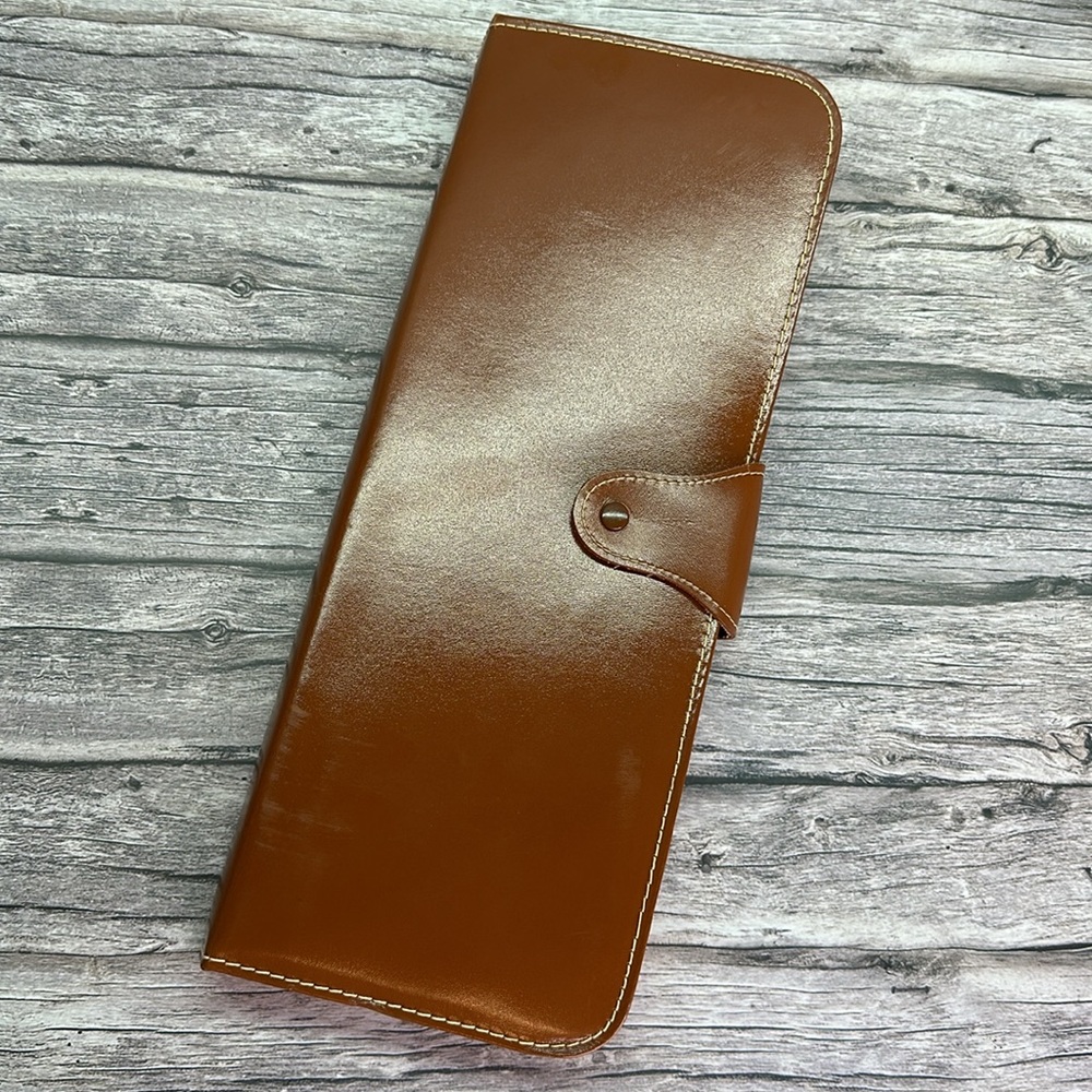 Vintage Leather Tie Travel Case